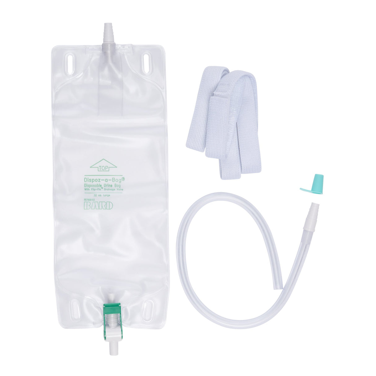 Urinary Leg Bag Bard® Dispoz-a-Bag® Anti-Reflux Valve Sterile 950 mL Vinyl - BeHope