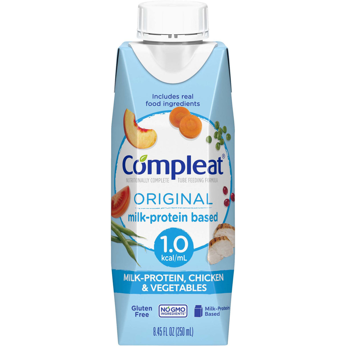 Tube Feeding Formula Compleat® Original Unflavored Liquid 8.45 oz. Reclosable Carton - BeHope