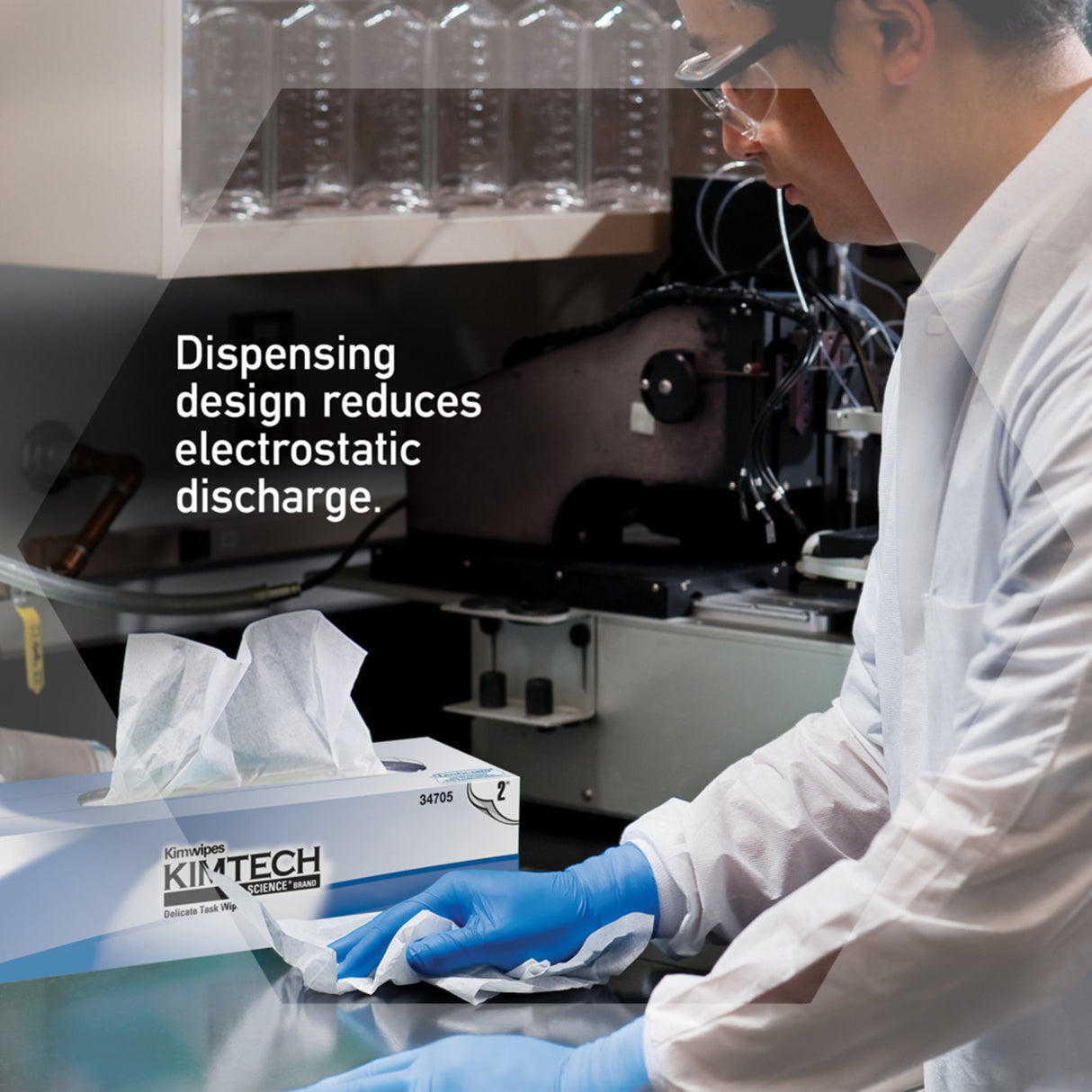 Delicate Task Wipe Kimtech Science™ Kimwipes™ Light Duty 120 Count Dispenser Box 11-1/5 X 12-3/10 Inch NonSterile Disposable - BeHope