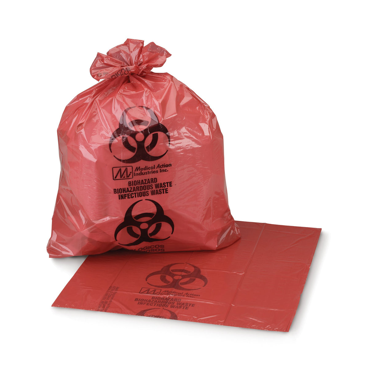 Biohazard Waste Bag McKesson Biohazard Symbol / Infectious Waste 1 to 6 gal. Red 11 X 14 Inch - BeHope