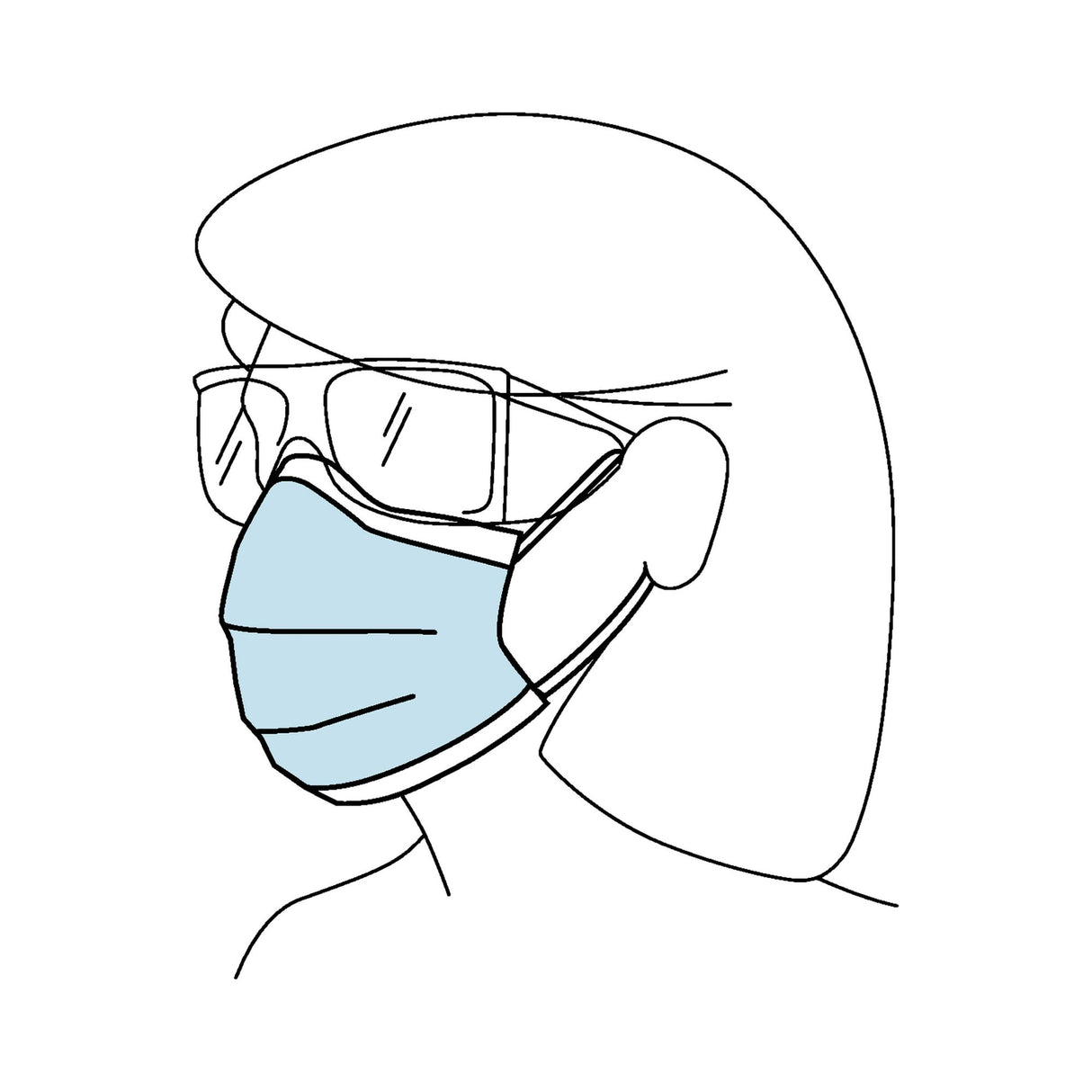 Procedure Mask FluidShield ASTM Level 2 Earloops One Size Fits Most - BeHope