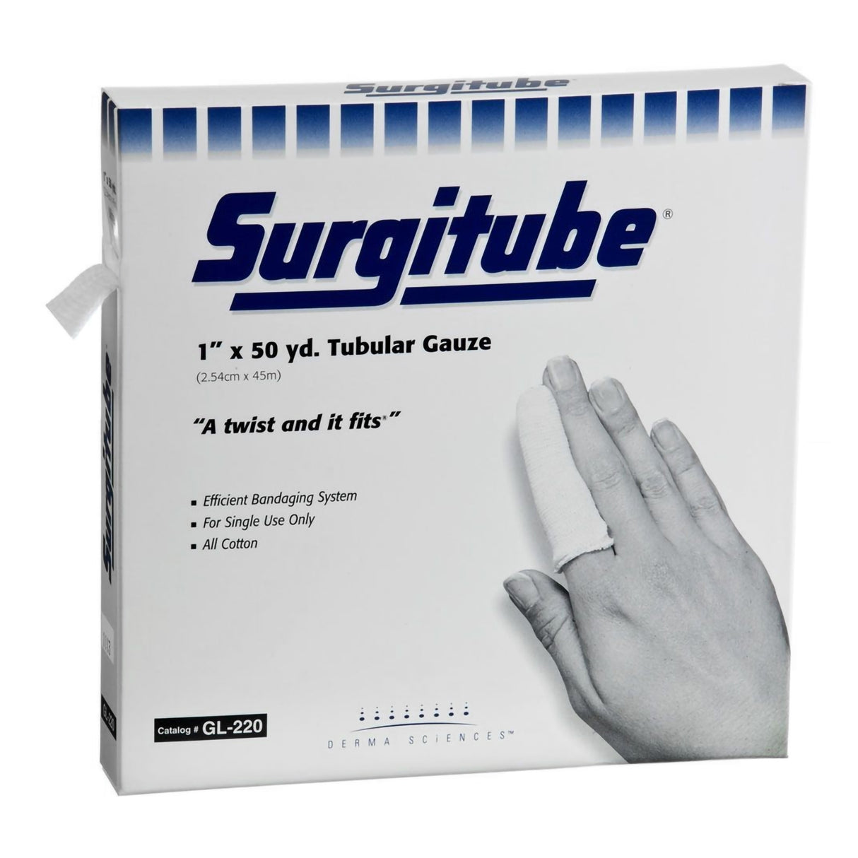Tubular Retainer Dressing Surgitube® White Cotton Size 2 1 Inch X 50 Yard Large Finger / Toe NonSterile - BeHope