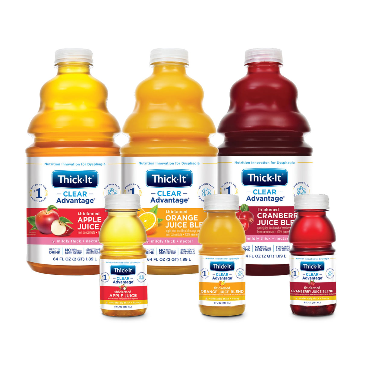 Thickened Beverage Thick-It® Clear Advantage® 8 oz. Bottle Orange Flavor Liquid IDDSI Level 3 Moderately Thick/Liquidized - BeHope