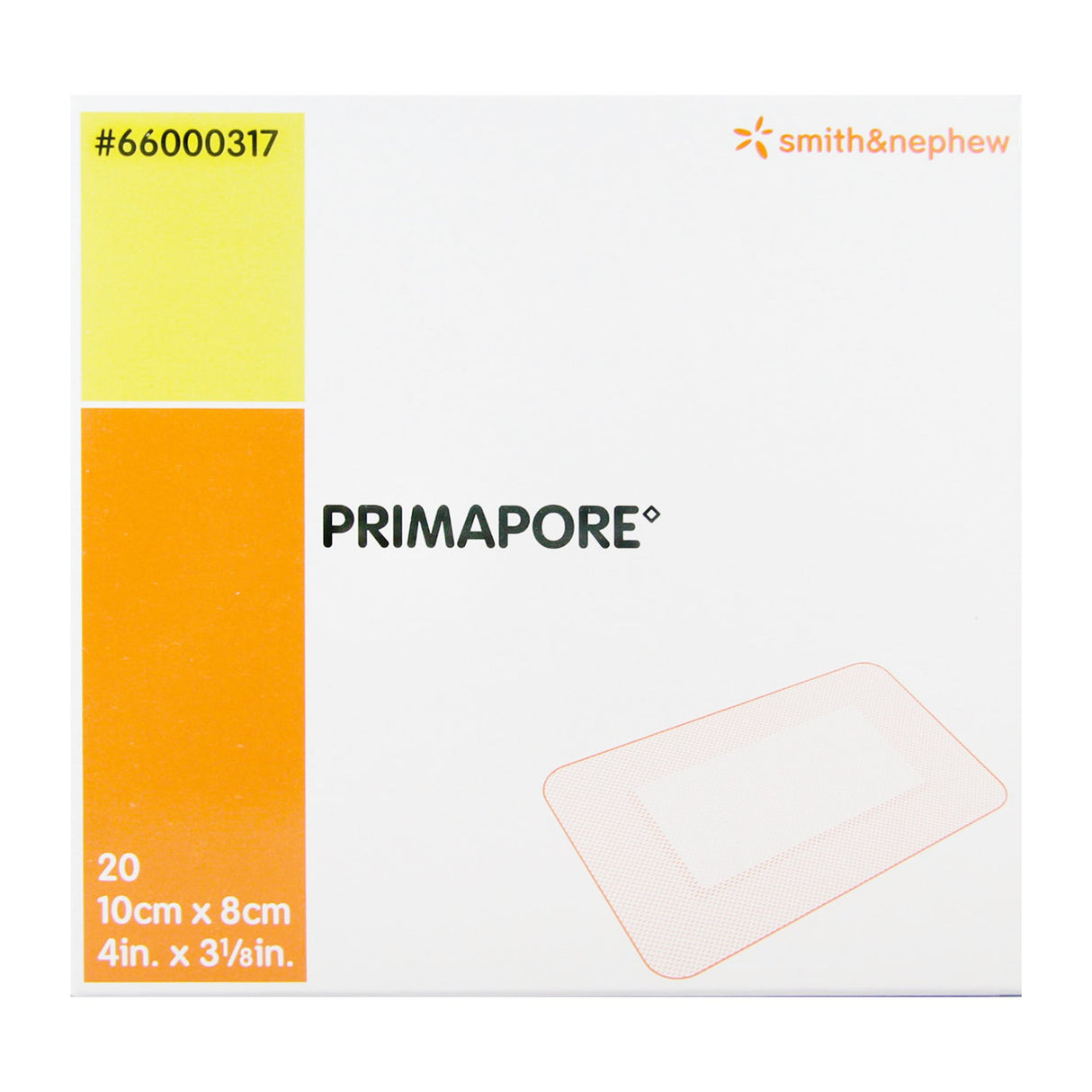 Island Dressing Primapore 3-1/8 X 4 Inch Rectangle Sterile Film Backing - BeHope