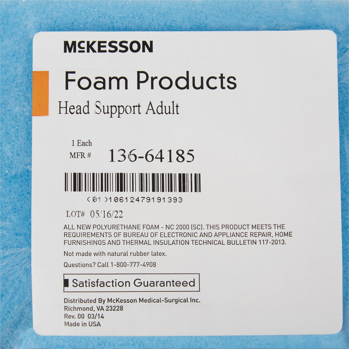 Head Positioner McKesson 9 W X 8 L X 4-1/2 H Inch Foam Freestanding - BeHope