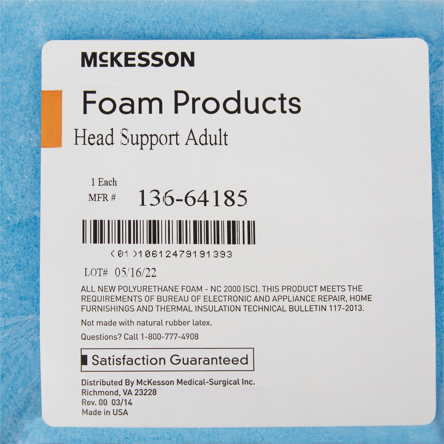 Head Positioner McKesson 9 W X 8 L X 4-1/2 H Inch Foam Freestanding - BeHope
