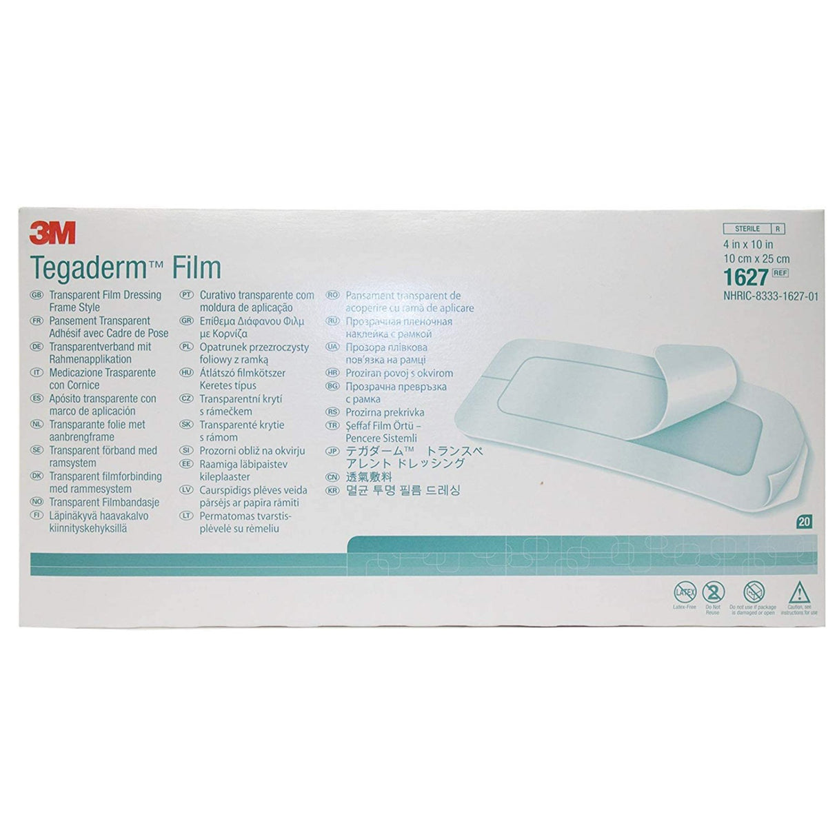 Transparent Film Dressing 3M™ Tegaderm™ 4 X 10 Inch Frame Style Delivery Rectangle Sterile - BeHope