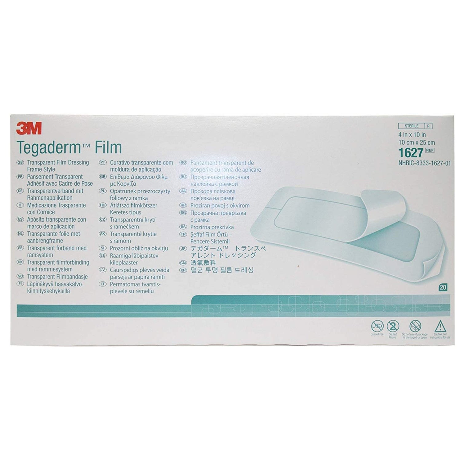 Transparent Film Dressing 3M™ Tegaderm™ 4 X 10 Inch Frame Style Delivery Rectangle Sterile - BeHope