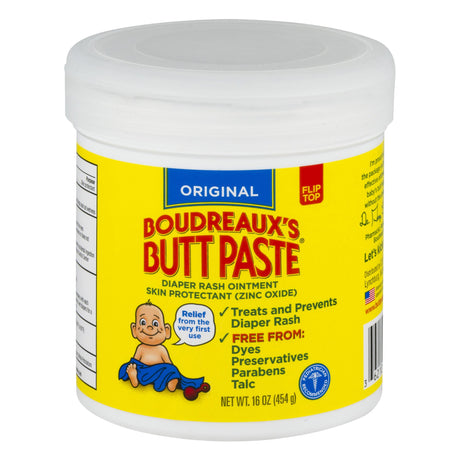 Diaper Rash Treatment Boudreaux's Butt Paste® 16 oz. Jar Scented Ointment - BeHope