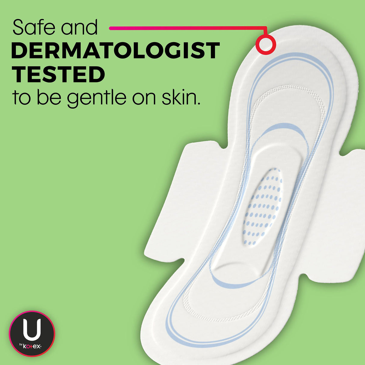Feminine Pad U by Kotex Security Ultra Thin with Wings Regular Absorbency - BeHope