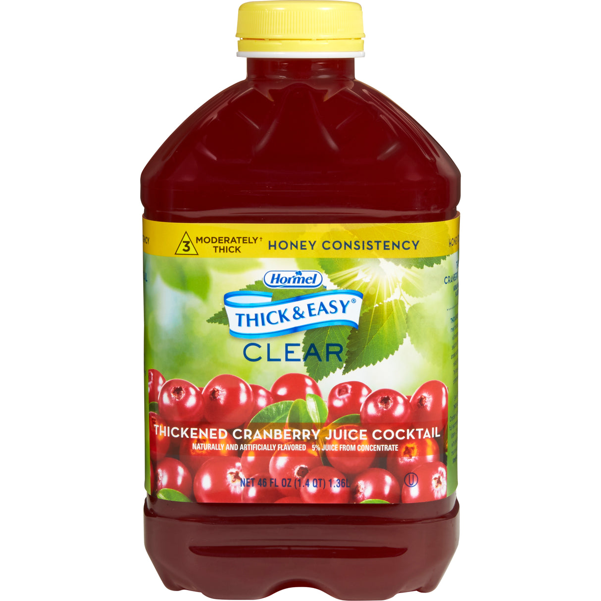Thickened Beverage Thick & Easy® 46 oz. Bottle Cranberry Juice Cocktail Flavor Liquid IDDSI Level 3 Moderately Thick/Liquidized - BeHope