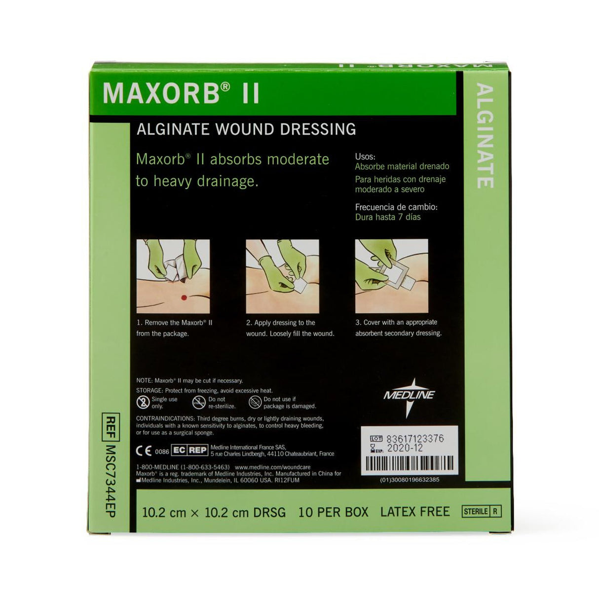 Alginate Dressing Maxorb® II 4 X 4 Inch Square - BeHope