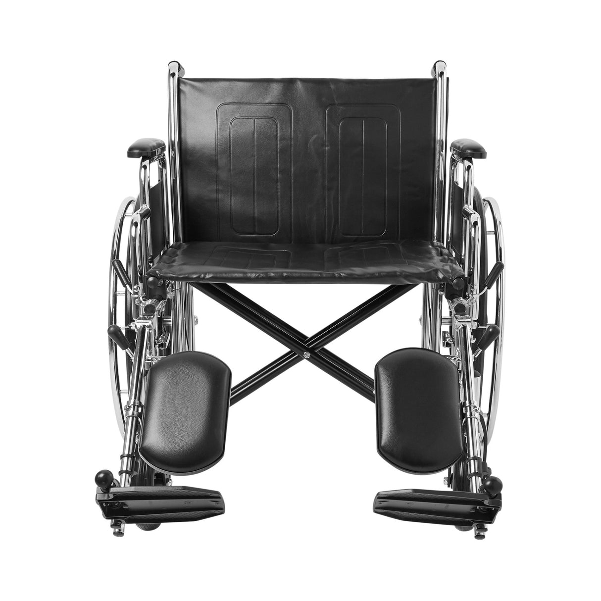 Bariatric Wheelchair McKesson Dual Axle Desk Length Arm Swing-Away Elevating Legrest Black Upholstery 24 Inch Seat Width Adult 450 lbs. Weight Capacity - BeHope