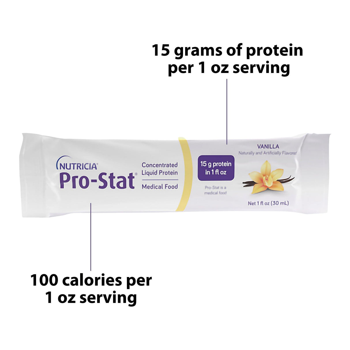 Oral Supplement Pro-Stat® Vanilla Flavor Liquid 1 oz. Individual Packet - BeHope