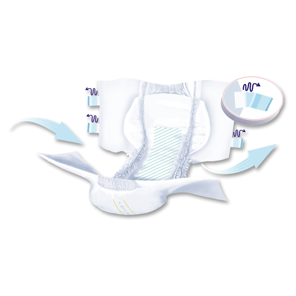 Unisex Adult Incontinence Brief Seni® Super Medium Disposable Heavy Absorbency - BeHope