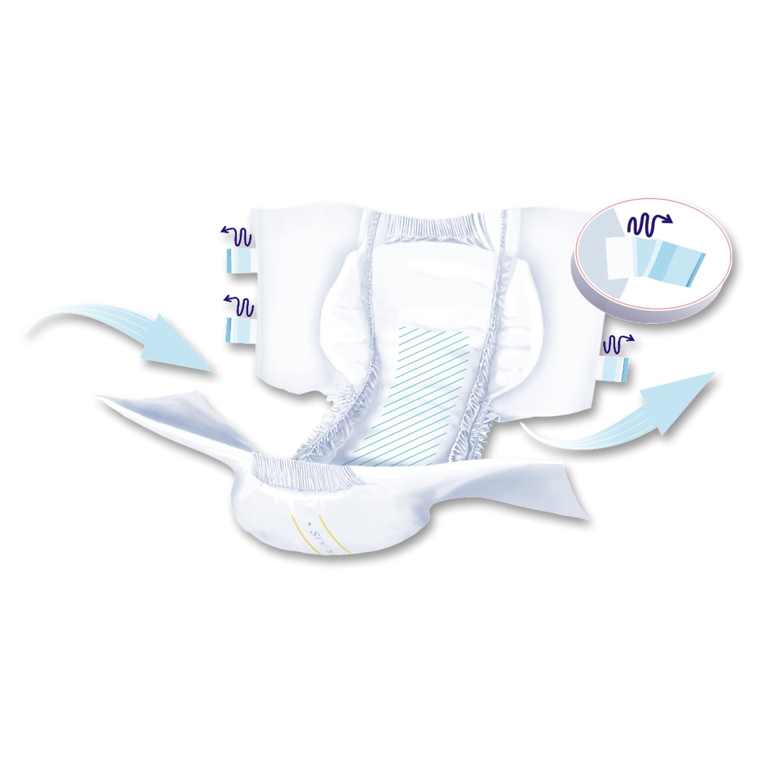 Unisex Adult Incontinence Brief Seni® Super Medium Disposable Heavy Absorbency - BeHope