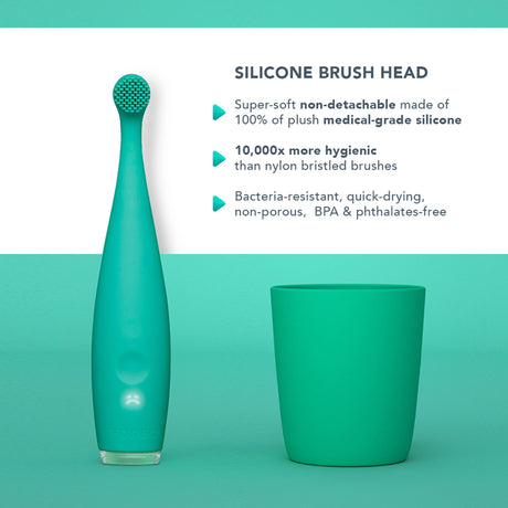 Sonic Toothbrush ISSA™ baby Kiwi Green Panda Ages Birth to 4 Years Silicone - BeHope