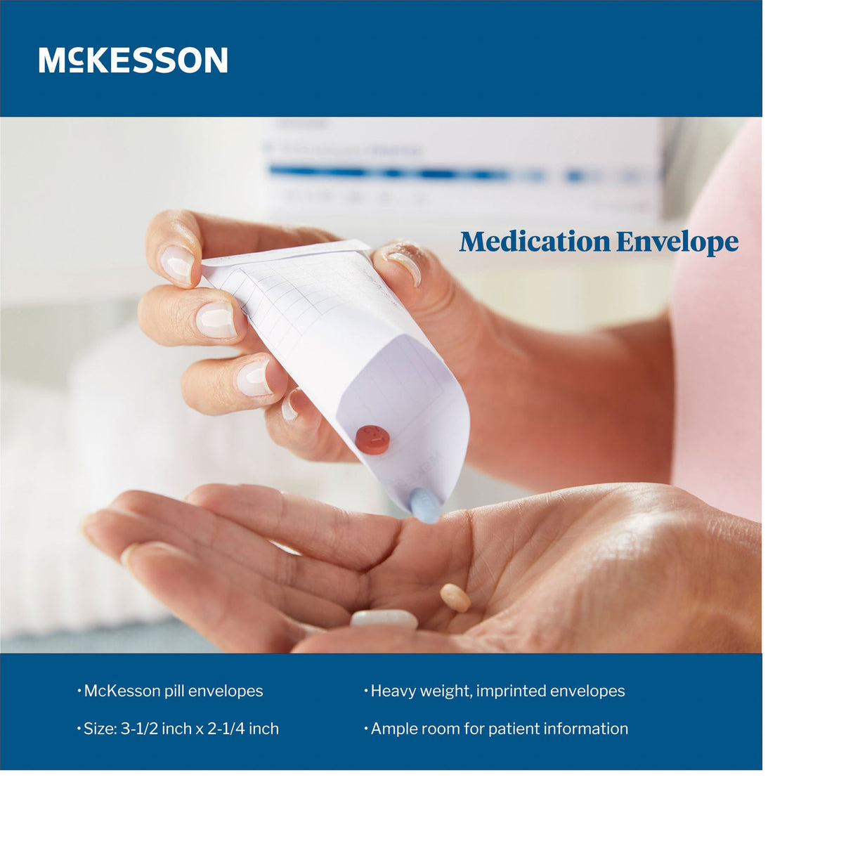 Medication Envelope McKesson White 2-1/4 X 3-1/2 Inch - BeHope