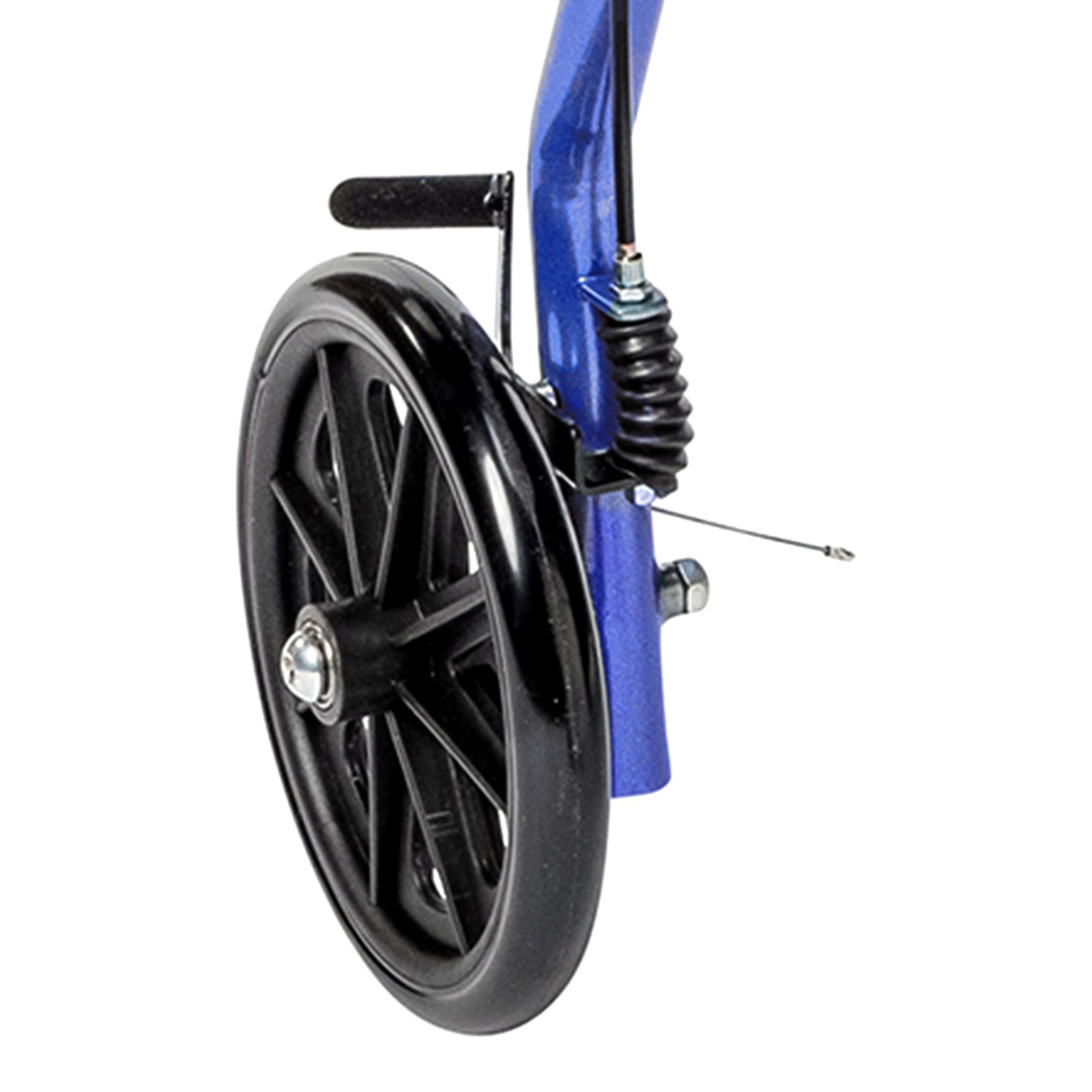 Bariatric 4 Wheel Rollator McKesson Blue Adjustable Height / Folding Steel Frame - BeHope
