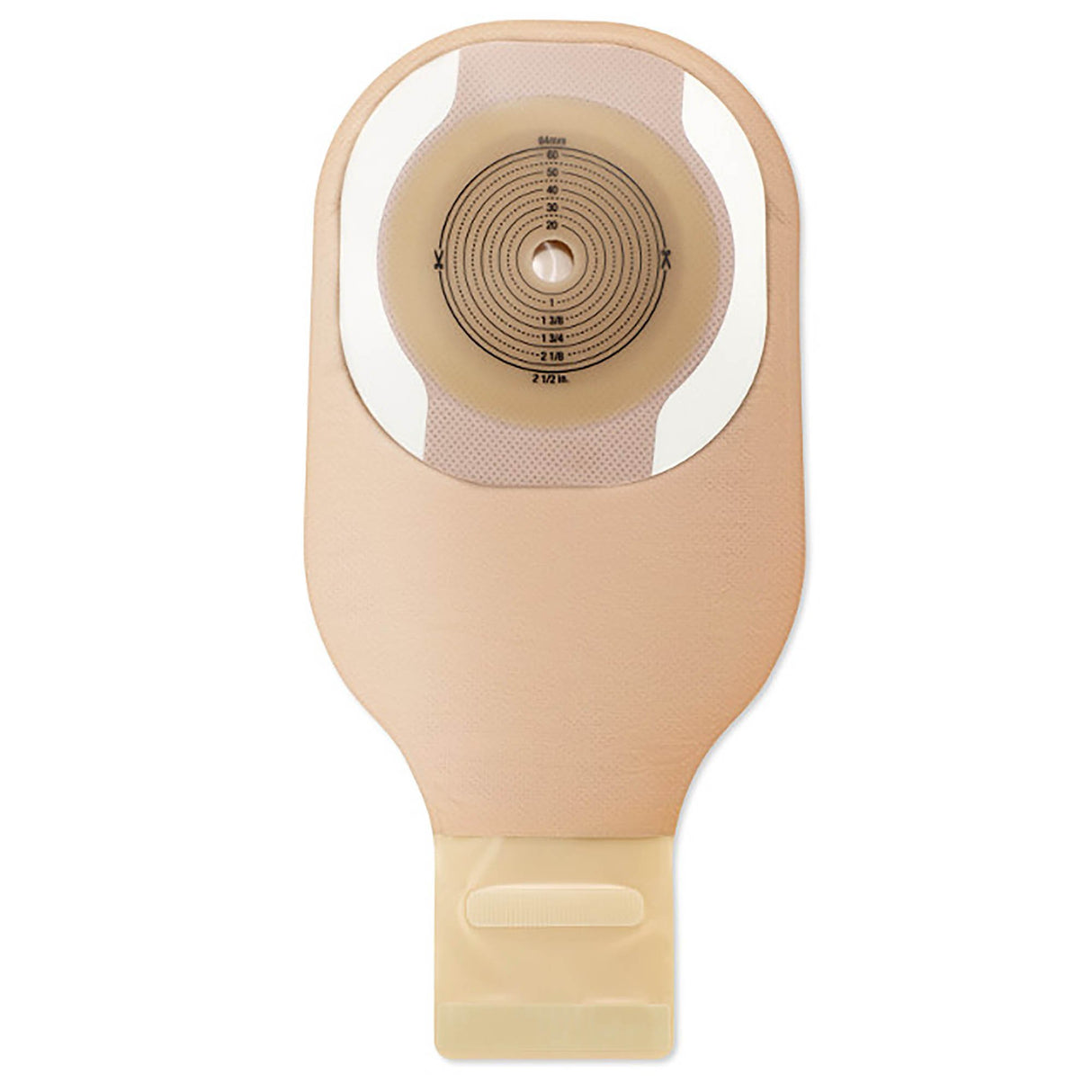 Ostomy Pouch Premier™ One-Piece System 12 Inch Length Flat, Trim to Fit 2-1/2 Inch Stoma Drainable - BeHope