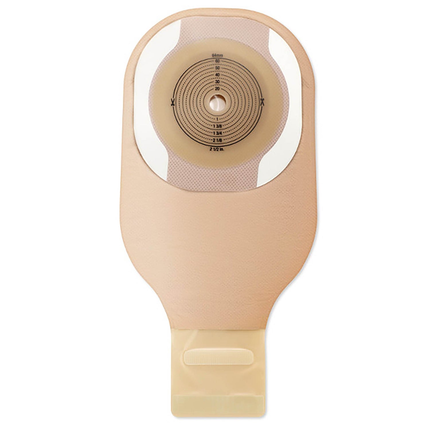 Ostomy Pouch Premier™ One-Piece System 12 Inch Length Flat, Trim to Fit 2-1/2 Inch Stoma Drainable - BeHope