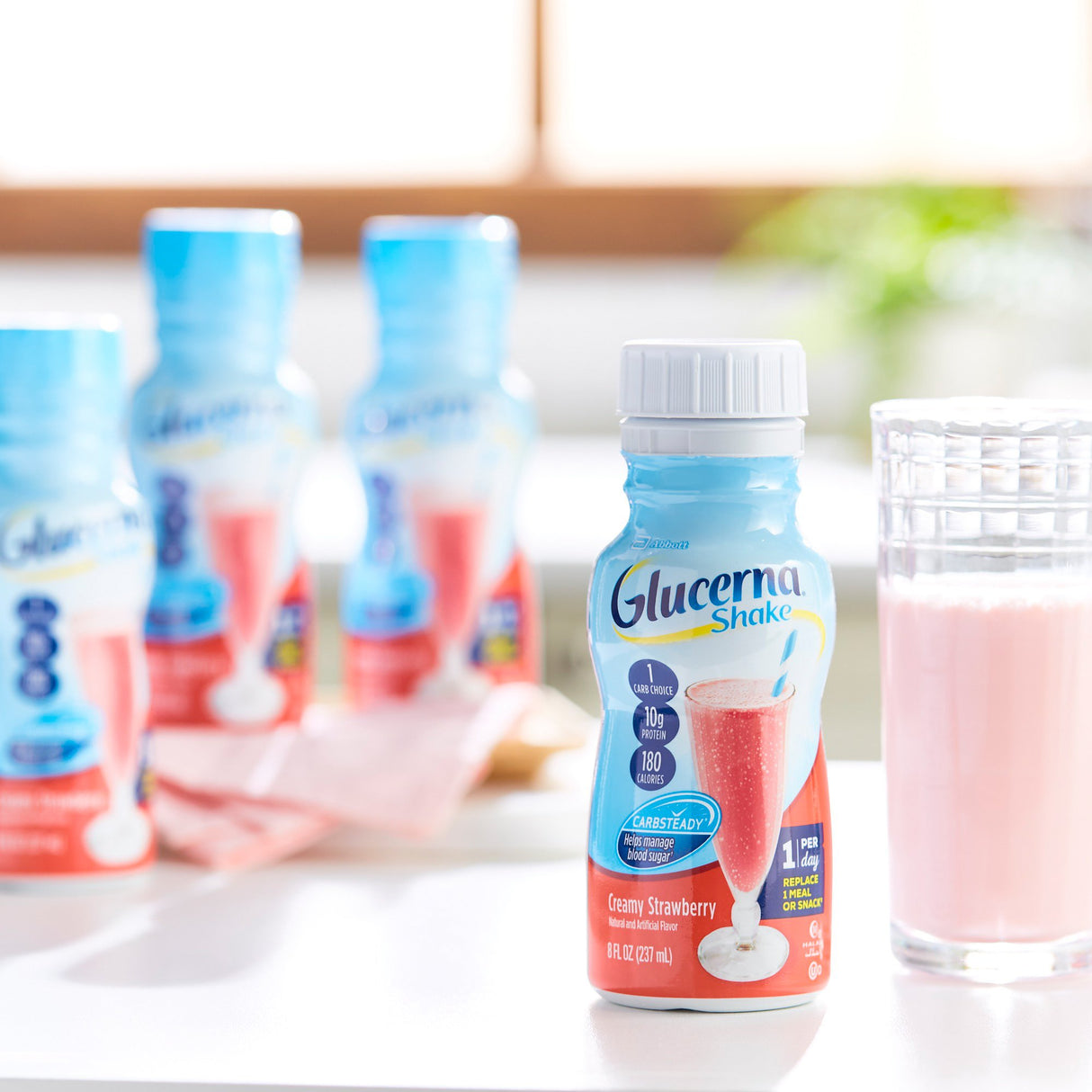 Oral Supplement Glucerna® Original Shake Creamy Strawberry Flavor Liquid 8 oz. Bottle - BeHope