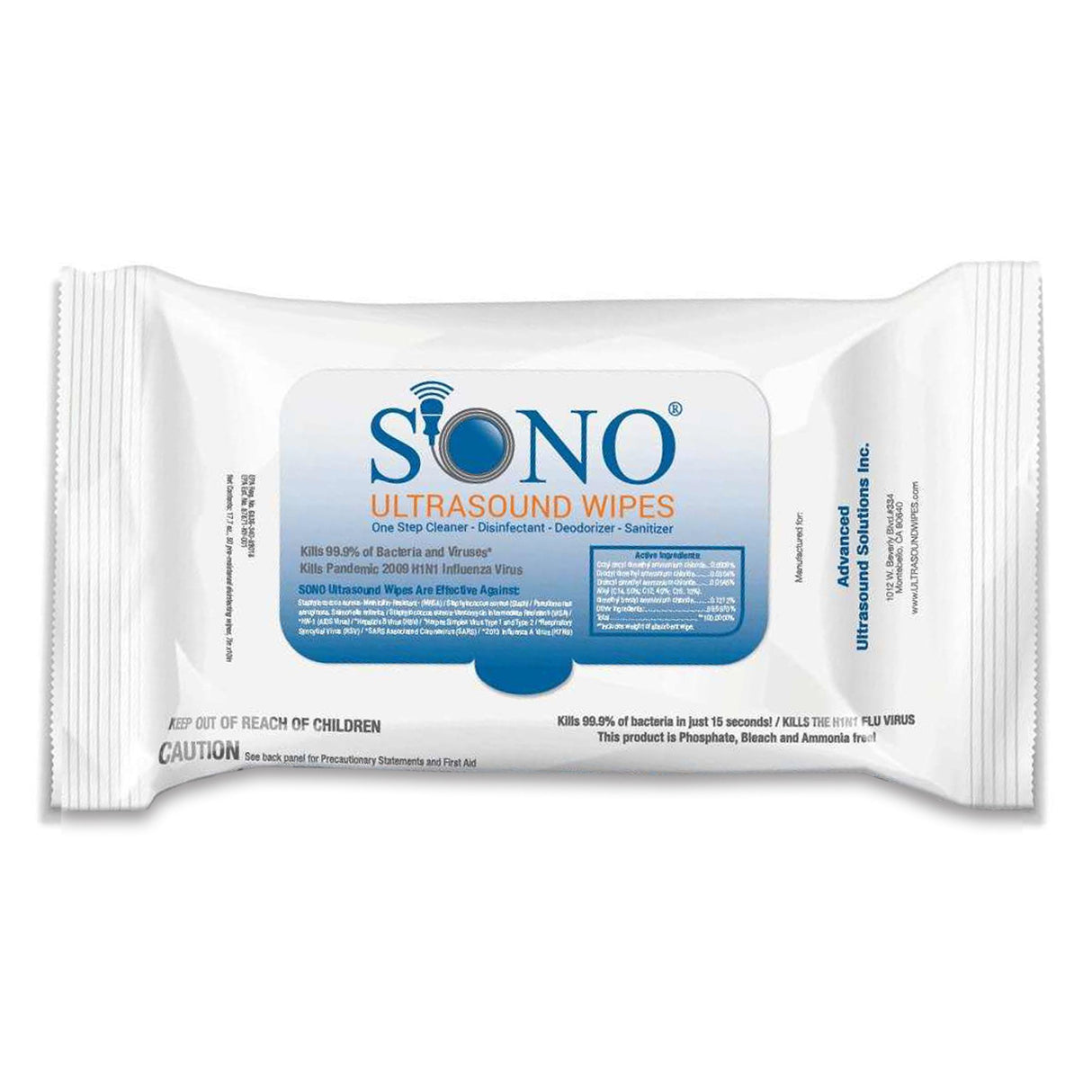 Surface Disinfectant Cleaner Sono® Premoistened Manual Pull Wipe 50 Count Soft Pack Scented NonSterile - BeHope