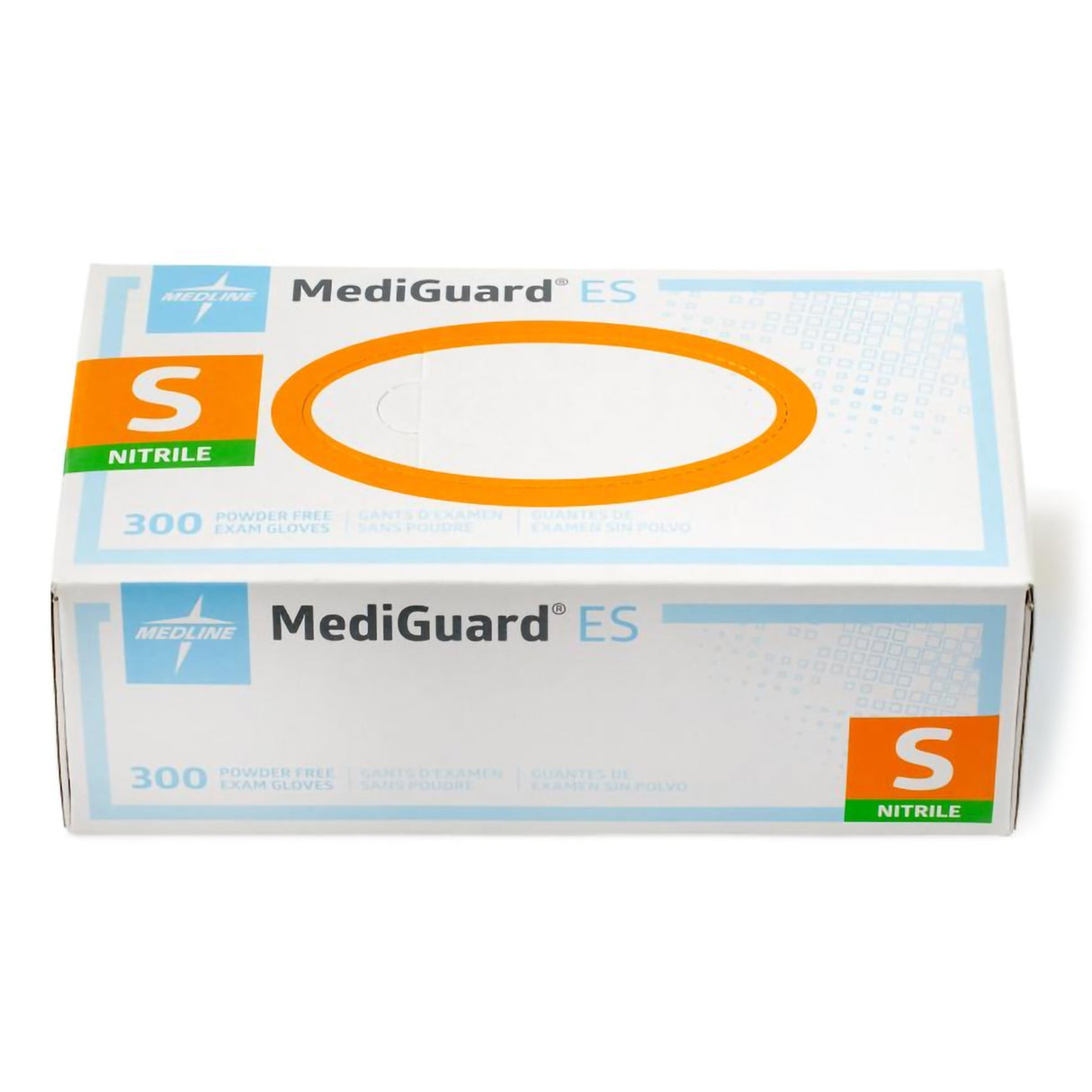 Exam Glove MediGuard® ES Small NonSterile Nitrile Standard Cuff Length Textured Fingertips Blue Not Rated - BeHope