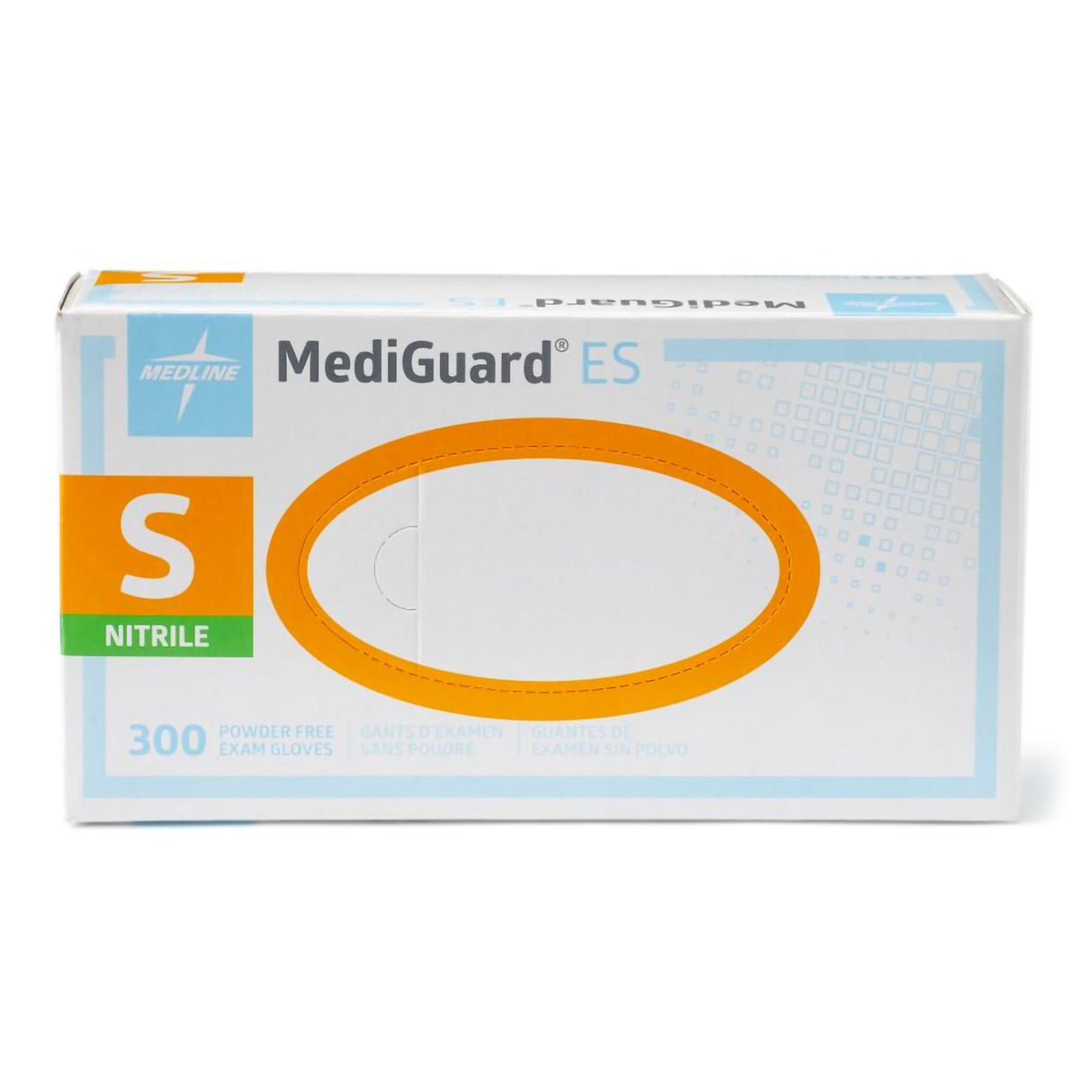 Exam Glove MediGuard® ES Small NonSterile Nitrile Standard Cuff Length Textured Fingertips Blue Not Rated - BeHope