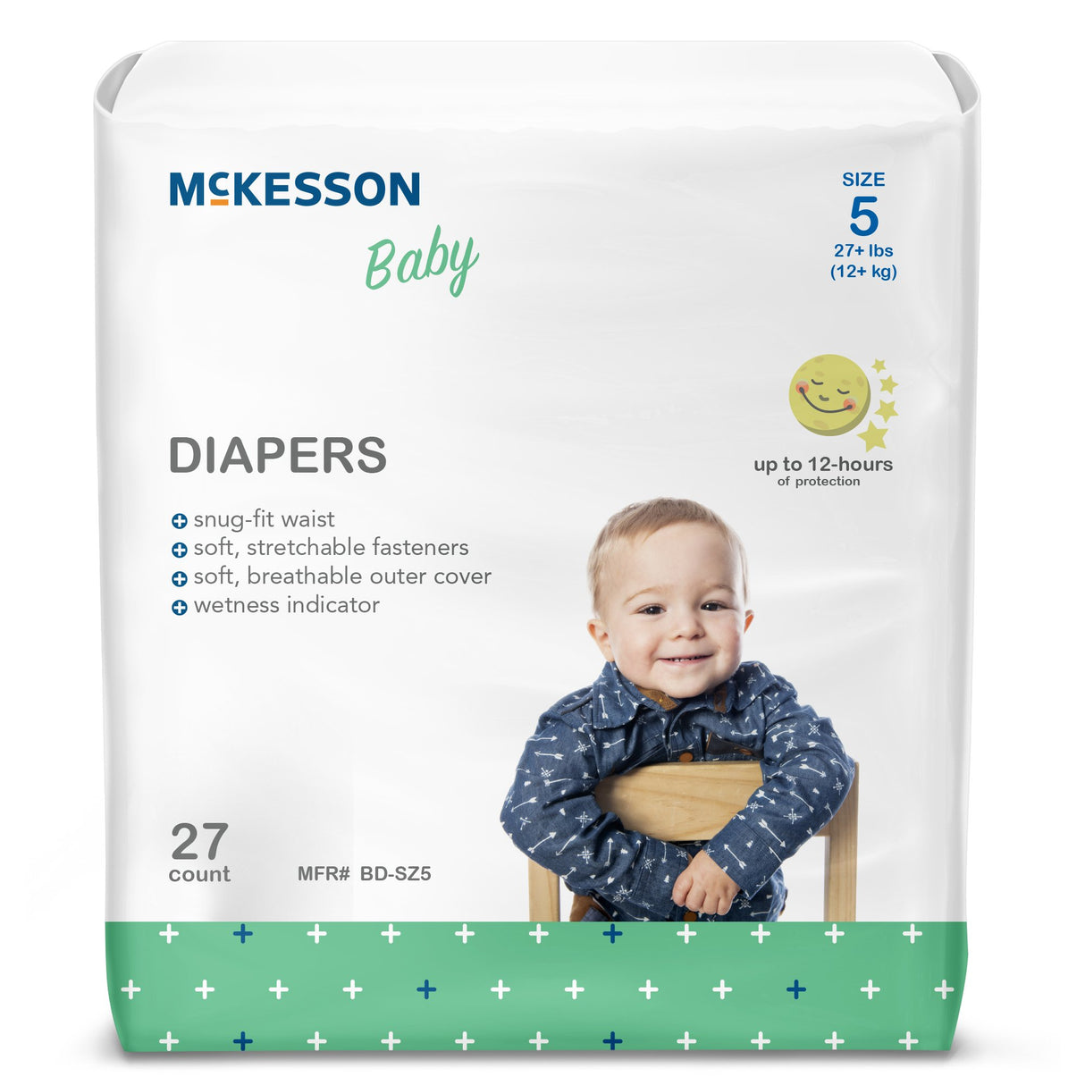 Unisex Baby Diaper McKesson Size 5 Disposable Heavy Absorbency - BeHope