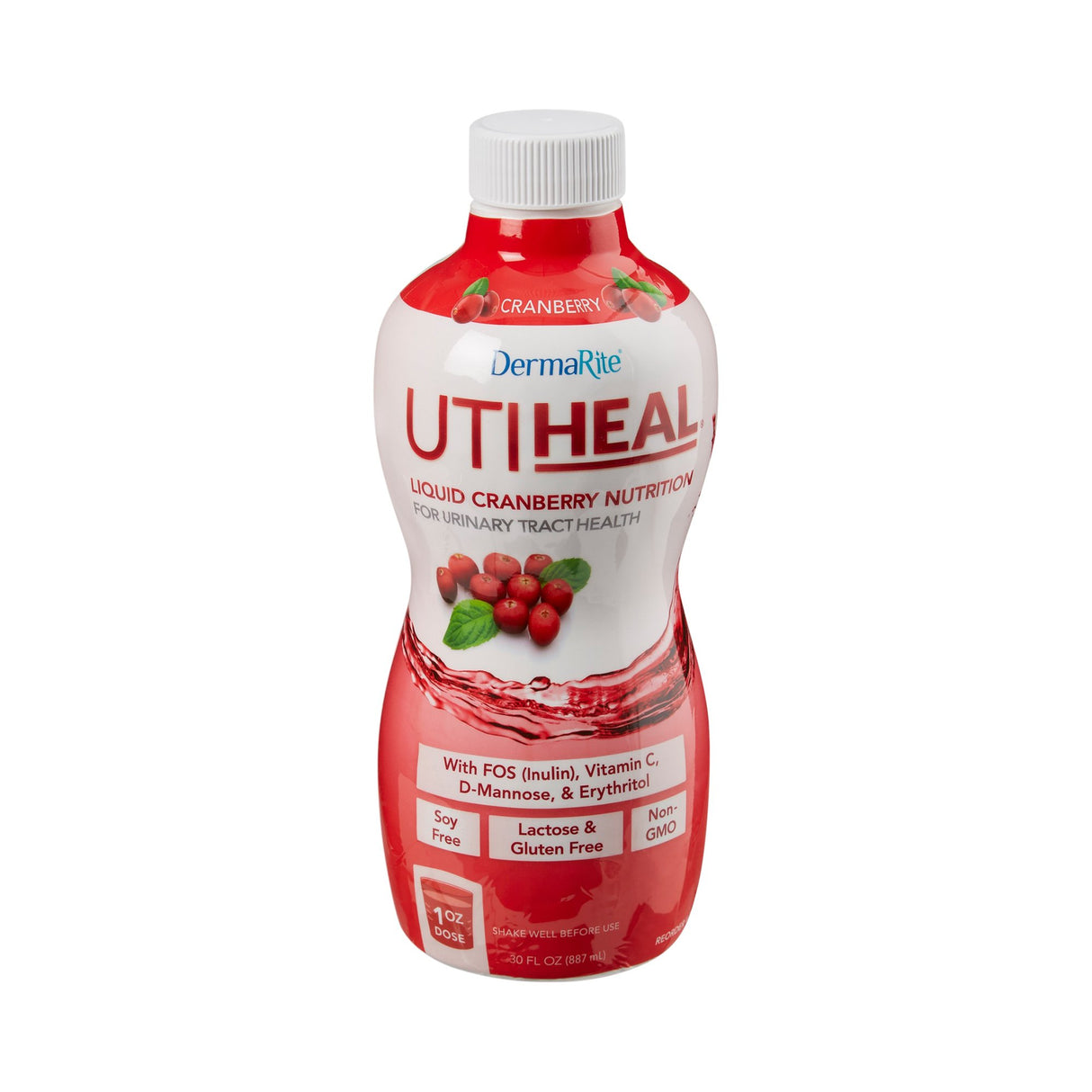 Oral Supplement UTIHeal™ Cranberry Flavor Liquid 30 oz. Bottle - BeHope