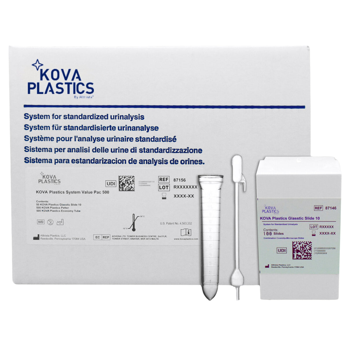 Urinalysis Consumables Kit KOVA Plastics System Pac 500 Urinalysis System 500 Tests Non-Regulated - BeHope