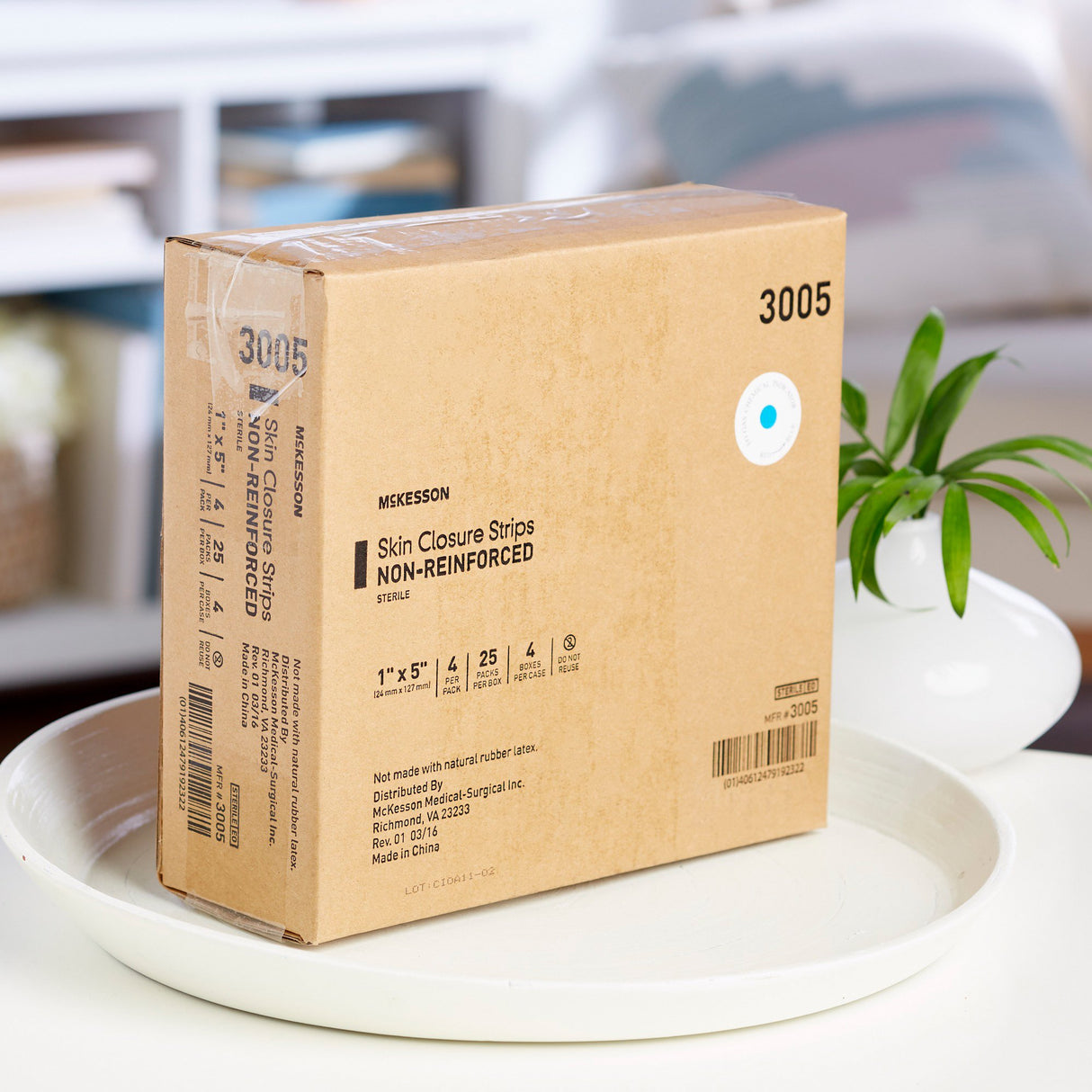 Skin Closure Strip McKesson 1 X 5 Inch Nonwoven Material Flexible Strip Tan - BeHope