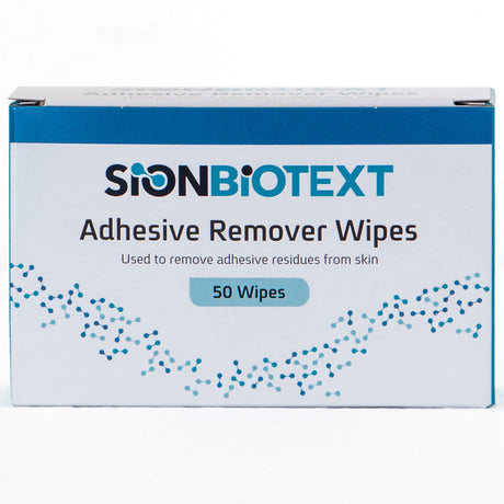 Adhesive Remover SionBiotext Wipe 50 per Box - BeHope