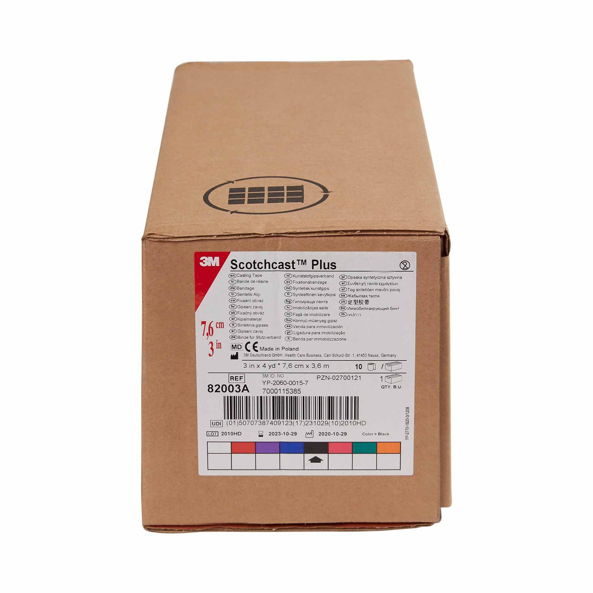 Cast Tape 3M™ Scotchcast™ Plus 3 Inch X 12 Foot Fiberglass / Resin Black - BeHope