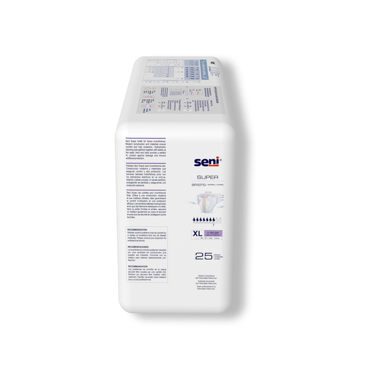 Unisex Adult Incontinence Brief Seni® Super X-Large Disposable Heavy Absorbency - BeHope