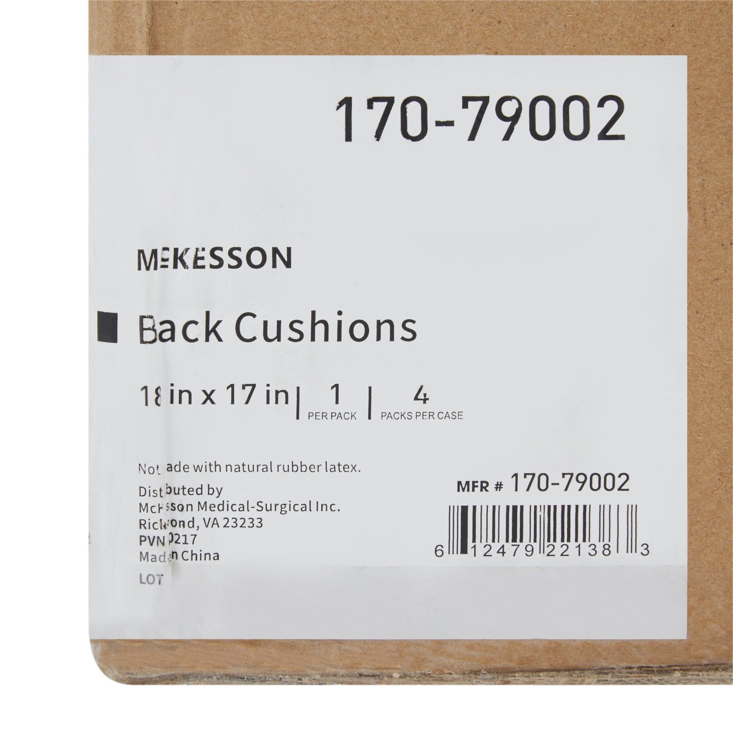 Seat Back Cushion McKesson 18 W X 17 L Inch Foam - BeHope