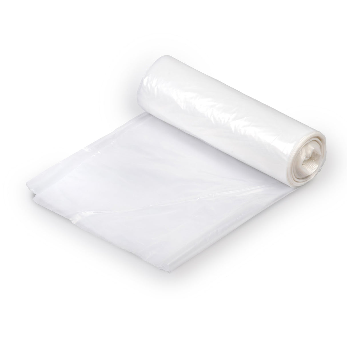 Trash Bag Colonial Bag 56 gal. Clear HDPE 14 Mic. 43 X 48 Inch X-Seal Bottom Coreless Roll - BeHope