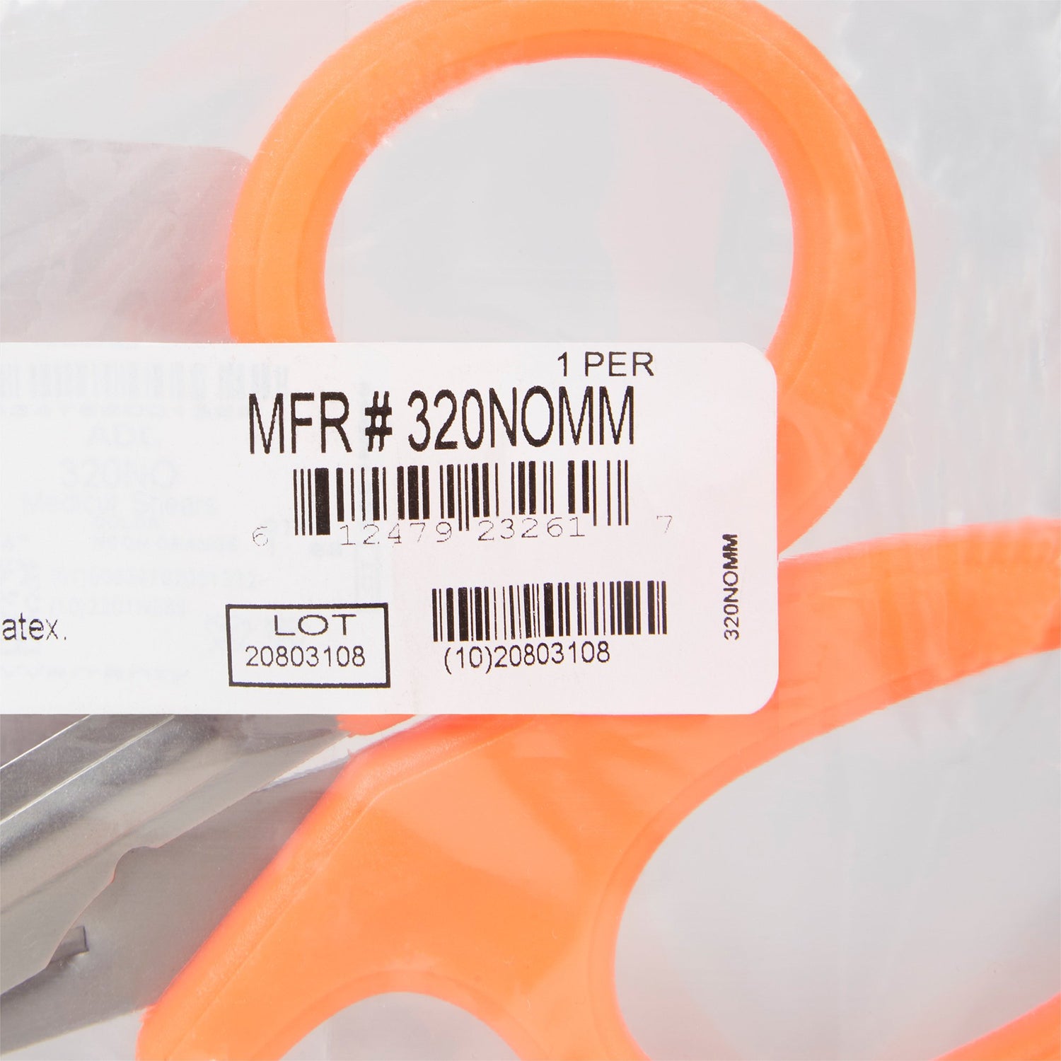 Trauma Shears McKesson Medicut™ Orange 7-1/4 Inch Length Medical Grade Stainless Steel NonSterile Finger Ring Handle Blunt Tip / Blunt Tip - BeHope