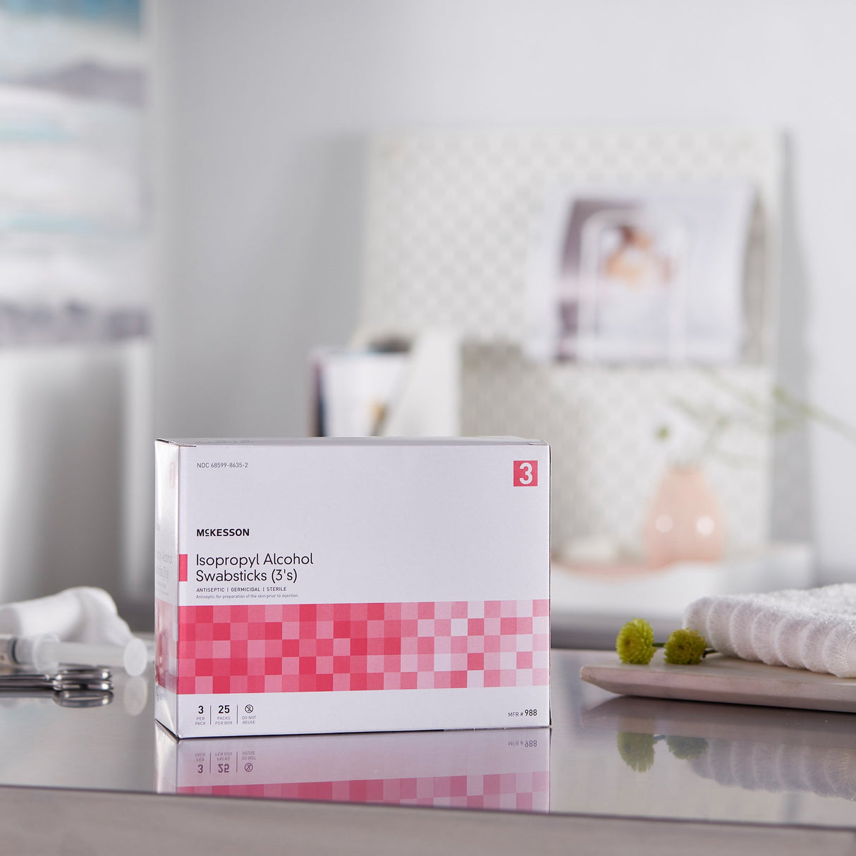 Impregnated Swabstick McKesson 70% Strength Isopropyl Alcohol Individual Packet Sterile - BeHope