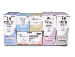Absorbable Suture with Needle Vicryl™ Polyglactin 910 CS140-6 3/8 Circle Opthalmic Spatula Needle Size 9-0 Braided - BeHope