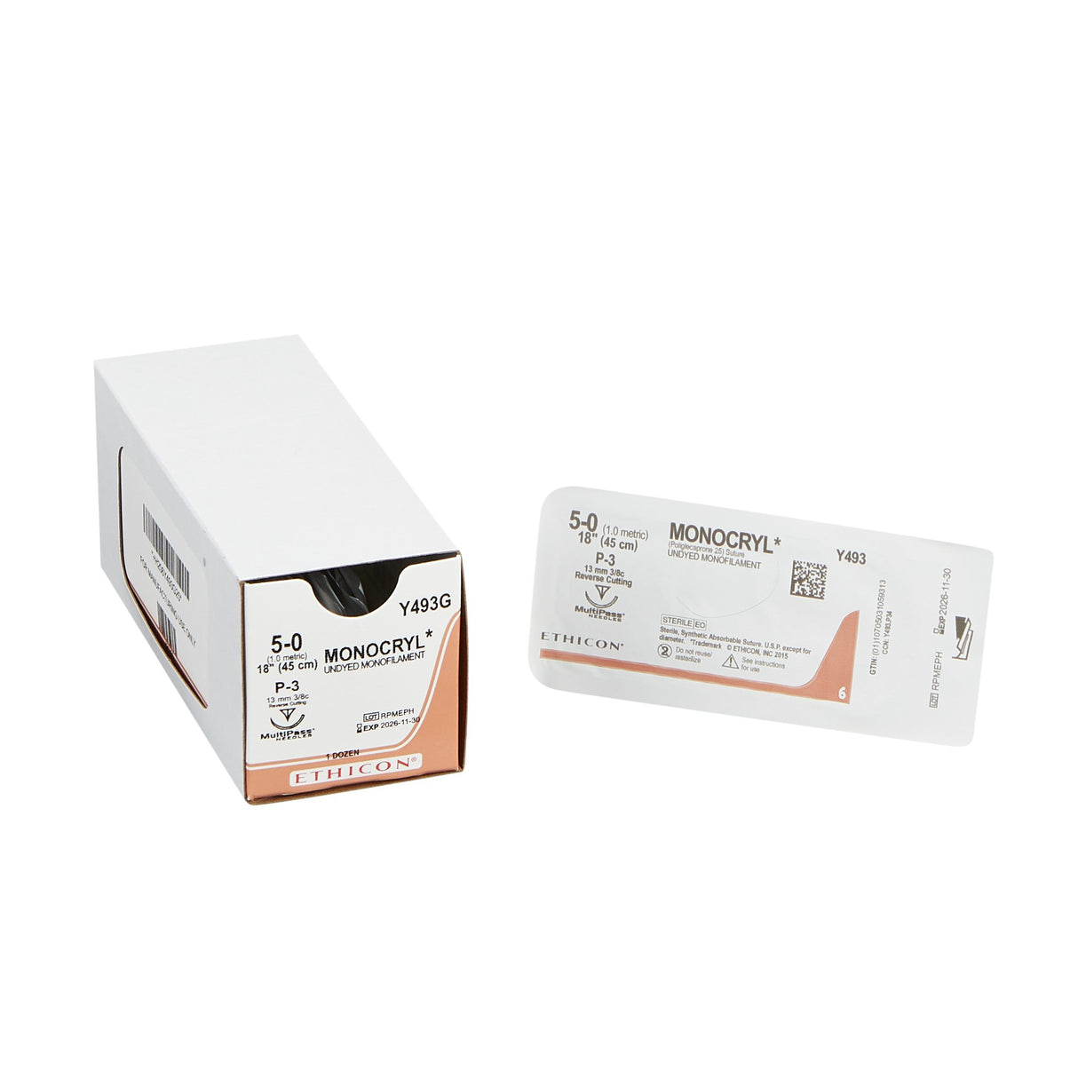 Absorbable Suture With Needle Monocryl™ Poliglecaprone Precision Reverse Cutting - BeHope