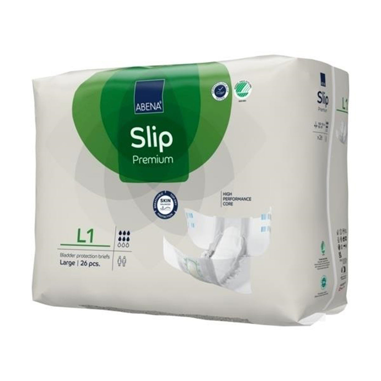 Unisex Adult Incontinence Brief Abena® Slip Premium L1 Large Disposable Heavy Absorbency - BeHope