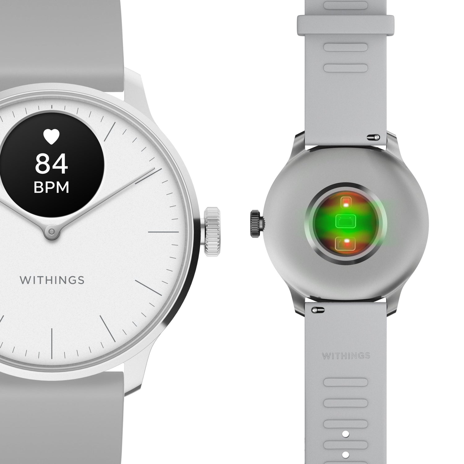Smartwatch ScanWatch Light 37mm Withings 24 Hours Grayscale OLED Display - BeHope
