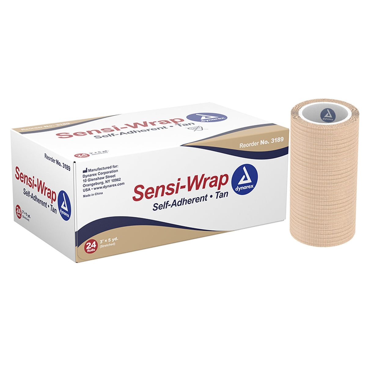 Cohesive Bandage Sensi-Wrap 3 Inch X 5 Yard Self-Adherent Closure Tan NonSterile Standard Compression - BeHope