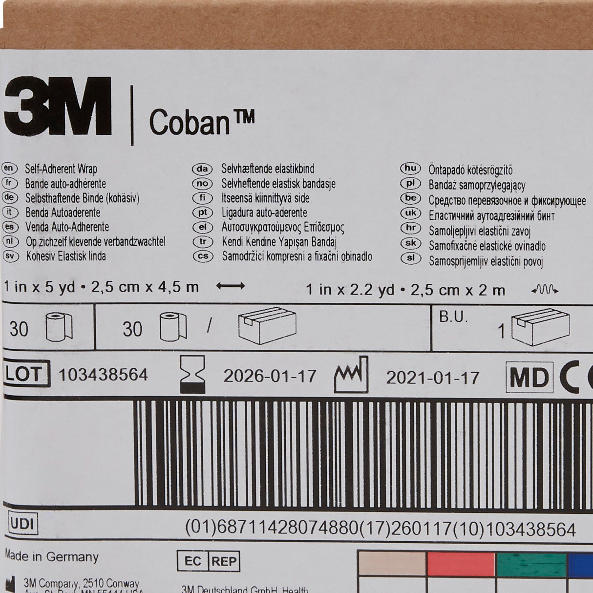 Cohesive Bandage 3m™ Coban™ Self-adherent Closure Nonsterile Standard Compression - BeHope