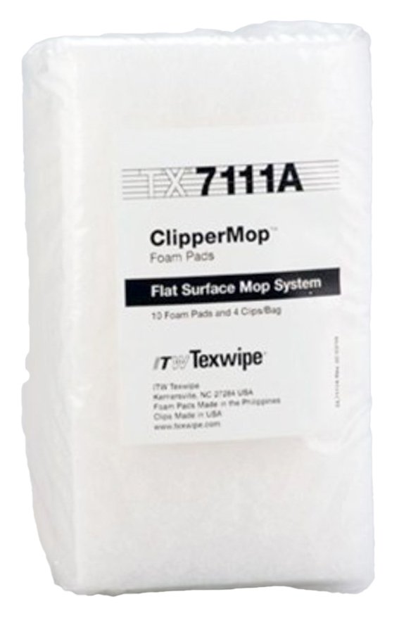 Cleanroom Mop Pad Kit Texwipe® ClipperMop™ White Foam Disposable - BeHope