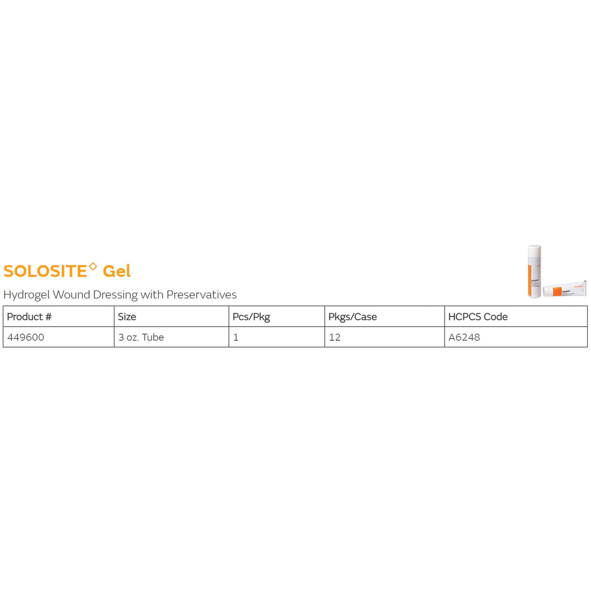 Hydrogel Wound Dressing Solosite 3 oz. Gel / Amorphous NonSterile - BeHope