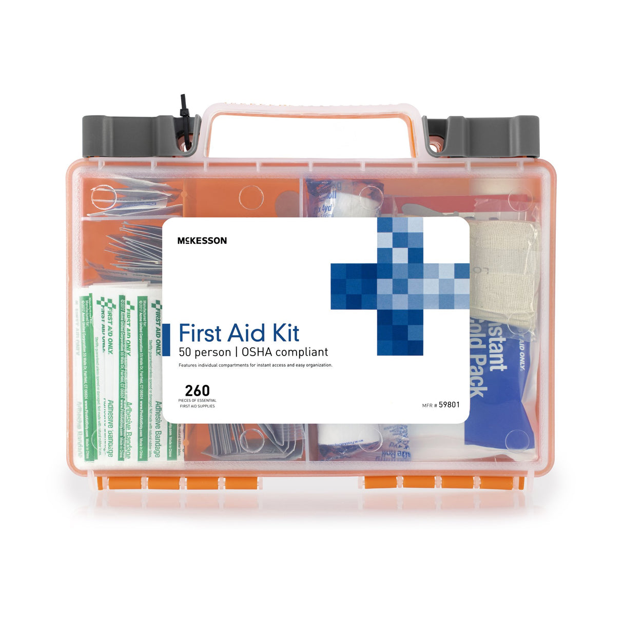 First Aid Kit McKesson 50 Person Plastic Case - BeHope