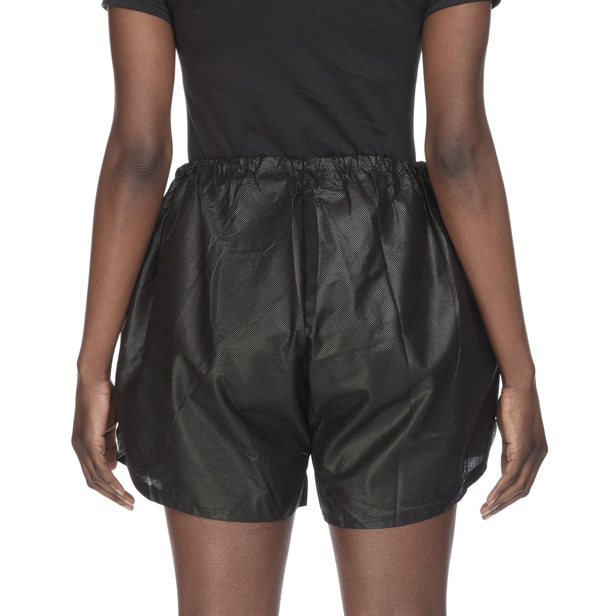 Exam Shorts Reflections™ Small / Medium Black Spunbond Polypropylene Adult Disposable - BeHope